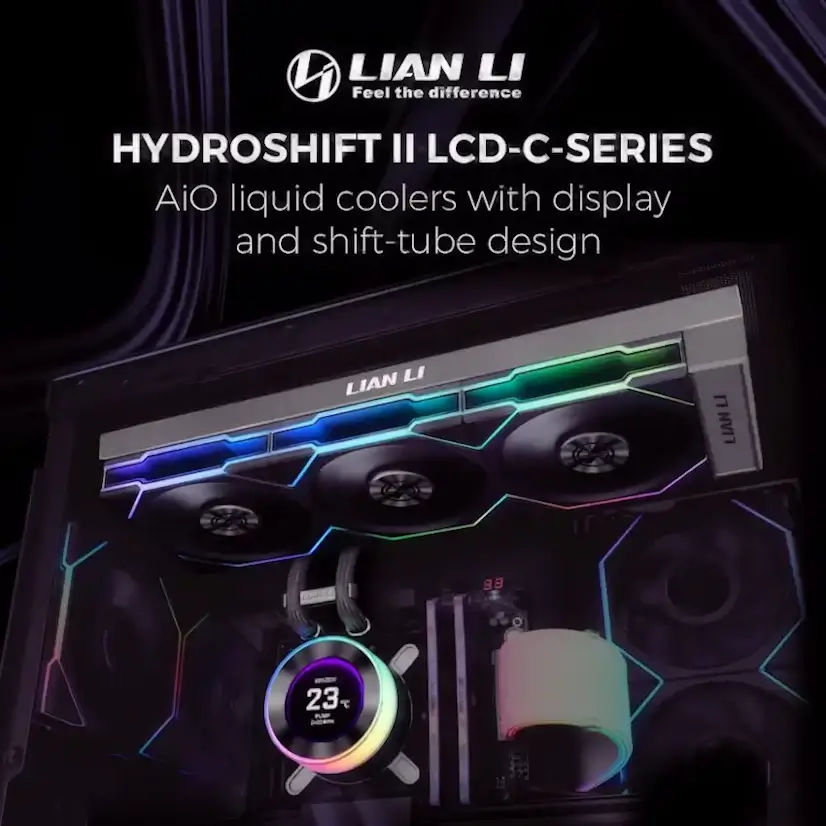 Montaje Refrigeración Líquida LIAN LI Hydroshift II LCD Gaming PC Hortaleza Montaje Refrigeración Líquida LIAN LI Hydroshift II LCD Gaming PC Hortaleza